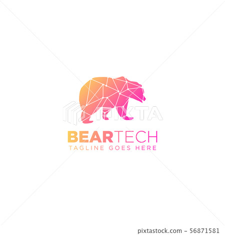 bear geometric logo design vector illustration 56871581