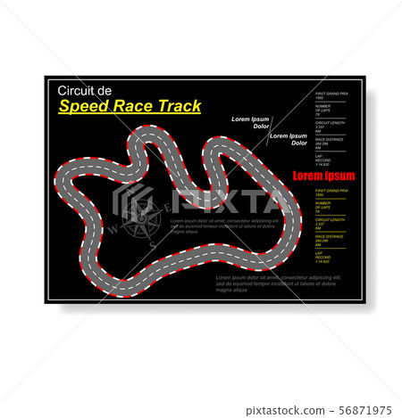 Race track circuit map banner Race track circuit map banner 56871975