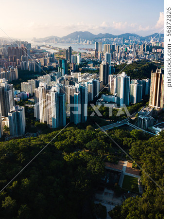 Aerial view of Hong Kong island downtown Aerial view of Hong Kong island downtown 56872826