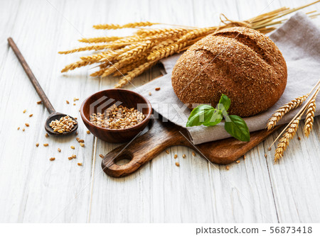 Assortment of baked bread 56873418