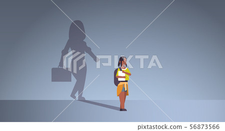 african american girl student dreaming about being businesswoman shadow of business woman with 56873566