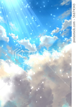 閃亮的淡藍色天空 56874343