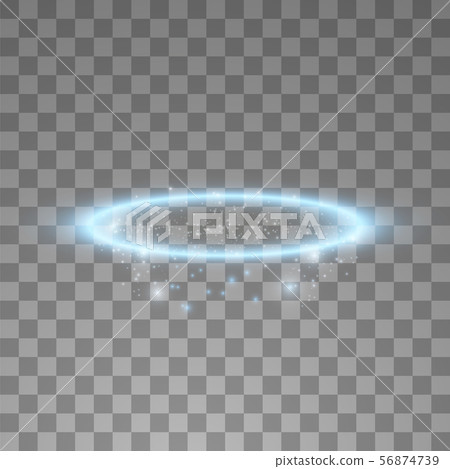 Blue halo angel ring. Isolated on black transparent background, vector illustration Blue halo angel ring. Isolated on black transparent background, vector illustration 56874739