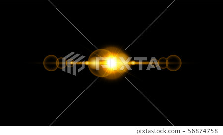 Vector sunlight special lens flare light effect. Isolated sun flash rays and spotlight. Golden 56874758