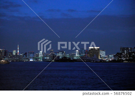 東京都市風景在晚上 東京都市風景在晚上 56876502
