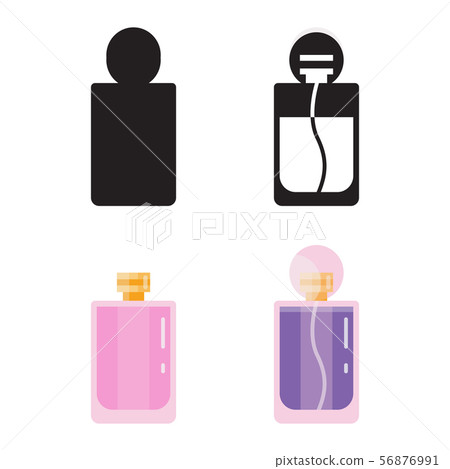 Toilet Water in Perfume Bottle Flat Icons Toilet Water in Perfume Bottle Flat Icons 56876991