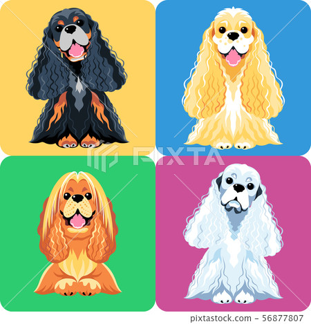set dog icon flat design 56877807