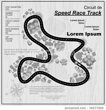 Wooden race track circle map Wooden race track circle map 56877889
