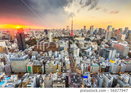 Tokyo, Japan Famous Skyline Tokyo, Japan Famous Skyline 56877947
