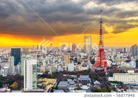 Tokyo, Japan Famous Skyline Tokyo, Japan Famous Skyline 56877948