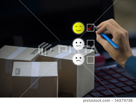 Conceptual the customer responded to the survey. Conceptual the customer responded to the survey. 56879786
