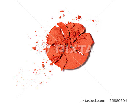 Orange eyeshadow sample. Orange eyeshadow sample. 56880504