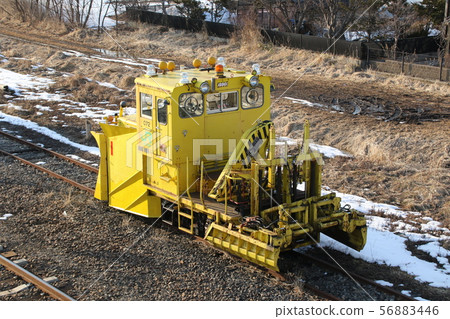 Snow exhaust motor car deployed at Shirakaba Station 56883446