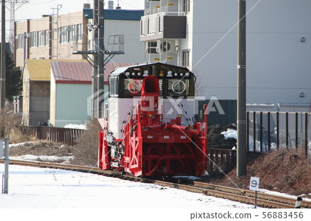 A snow exhaust motor car deployed at Kushiro Station A snow exhaust motor car deployed at Kushiro Station 56883456