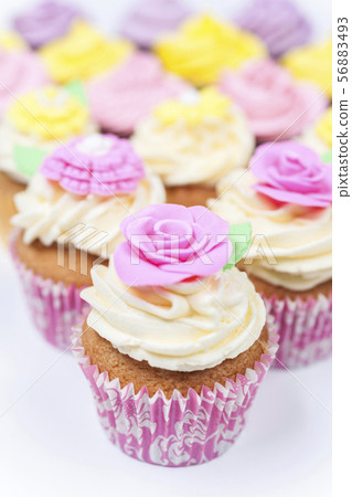 Cupcakes With Colorful Icing or Frosting 56883493