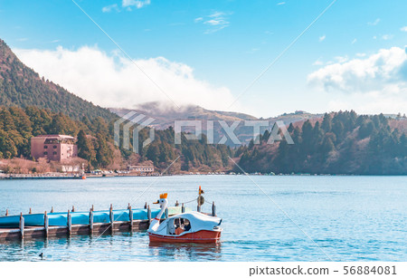 The boat pier of Ashi Lake in Hakone Japan 56884081