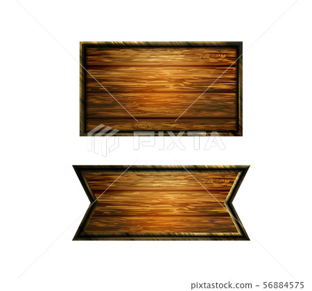 Vector realistic illustration of wooden signboard 56884575