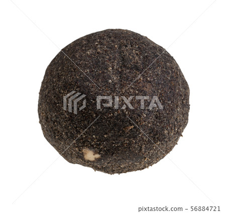 cheese coated by black pepper isolated 56884721