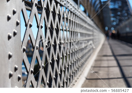 from the bridge the steel metal structure from the bridge the steel metal structure 56885427