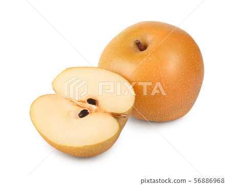 Fresh asian pear isolated on white background Fresh asian pear isolated on white background 56886968