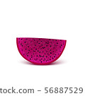 Red dragon fruit, whole fruit and half. Tropical 56887529