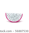 Red dragon fruit, whole fruit and half. Tropical 56887530