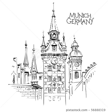 Old Town Hall in Munich, Germany 56888319