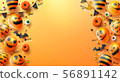 Happy Halloween trick or treat background 56891142