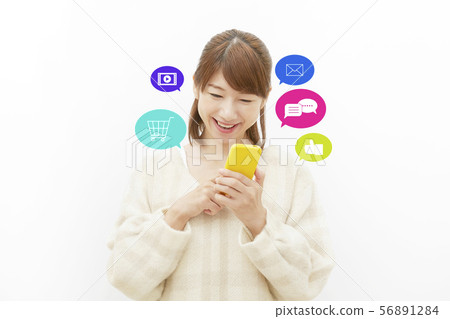 女性智能手機 56891284