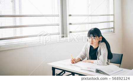 Girls cram school study 56892124