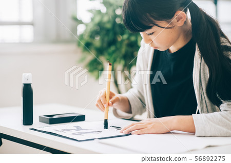 女孩書法 女孩書法 56892275