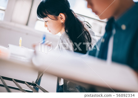 Girls cram school study Girls cram school study 56892334