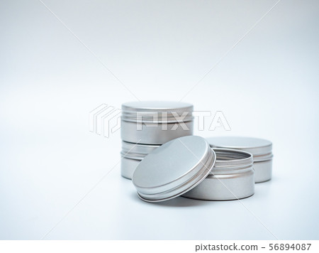 white tin can on white background 56894087