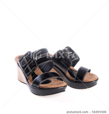 shoe or female fashion sandal on background. 56895006