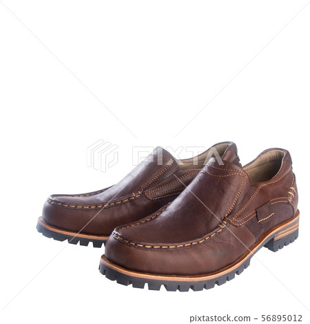 shoe or male brown leather shoes on a background. shoe or male brown leather shoes on a background. 56895012