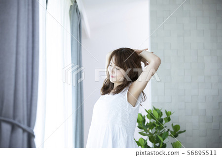 Woman Beauty Wake Up Morning 56895511