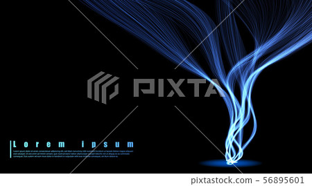 Vector abstract wave lines that flow isolated on a black background for design elements in the concepts of technology, music, etc. Vector abstract wave lines that flow isolated on a black background for design elements in the concepts of technology, music, etc. 56895601