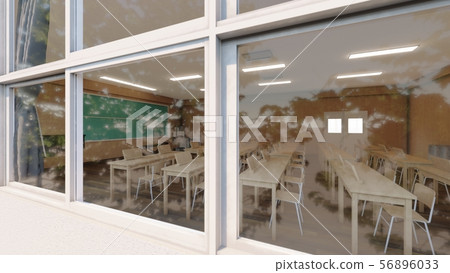 有書桌的學校音樂室,沒有人,例證17 有書桌的學校音樂室,沒有人,例證17 56896033