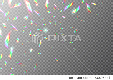 Holographic backdrop. Flying rainbow foil. Shining glittering vector texture with metallic 56896821