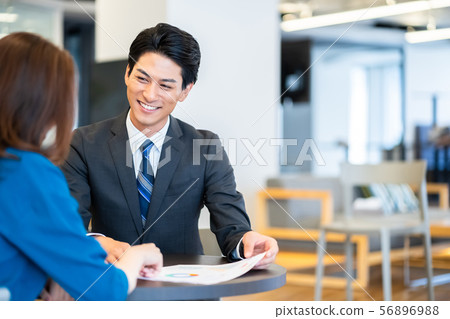 Business image Male employee Female employee Recruitment Sales Business image Male employee Female employee Recruitment Sales 56896988