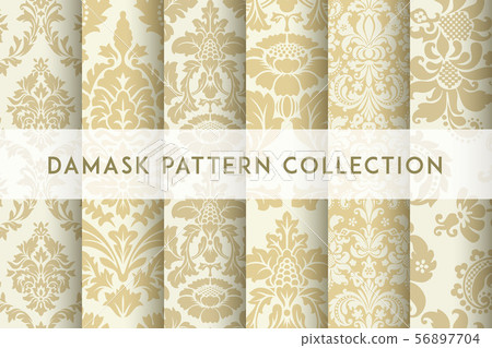 Set of Vector seamless damask patterns Set of Vector seamless damask patterns 56897704