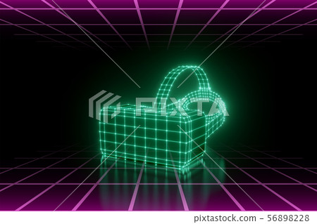 VR Goggles Headset Synthwave Poster 56898228