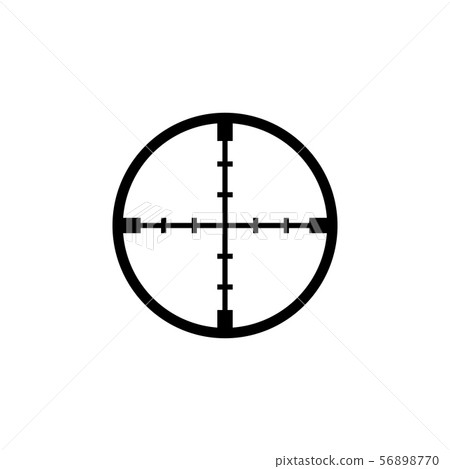 Black aim icon. Sniper scope crosshairs sign. Black aim icon. Sniper scope crosshairs sign. 56898770