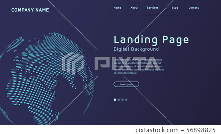 Concept based landing page World map in dots 56898825