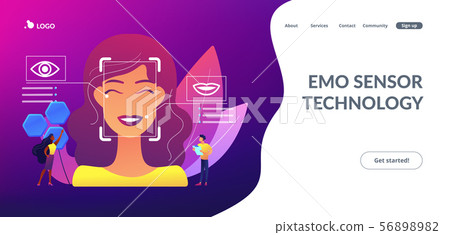 Emotion detection concept landing page. 56898982