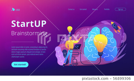 Brainstorm concept landing page. 56899306