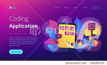 Mobile application development vector illustration Mobile application development vector illustration 56899434