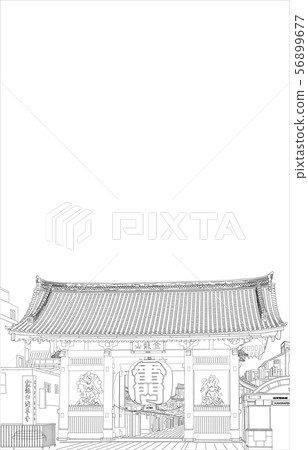 東京淺草Kaminarimon線垂直 56899677