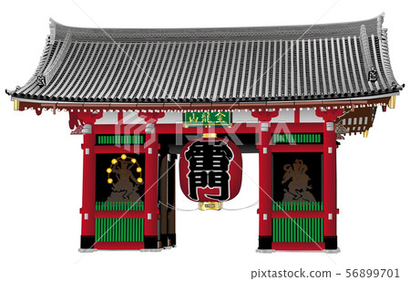 東京淺草Kaminarimon白色背景 56899701