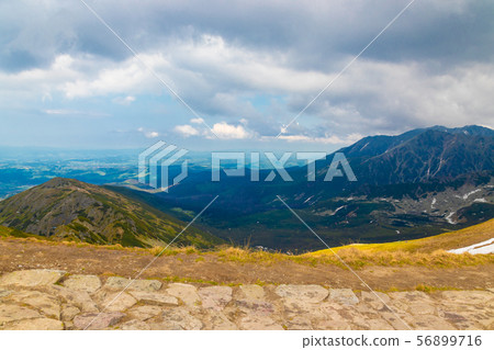 Beautiful view of Zakopane Tatra Mountains Kasprowy Wierch in the summer. Travel and tourism concept 56899716
